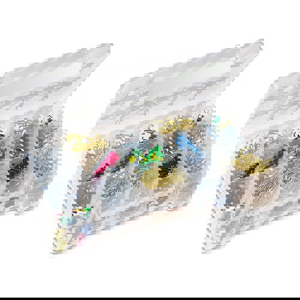 3 to 15 Compartment Clear Small Parts Storage Case